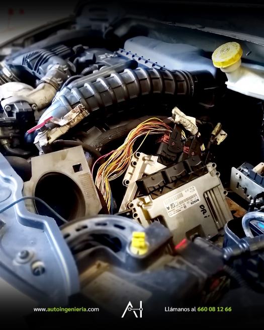 Cambio de centralita y reparación instalación eléctrica de Peugeot 207
